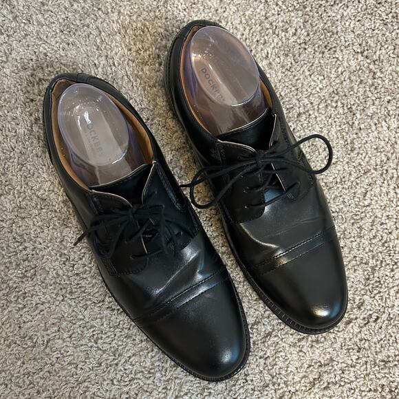 Dockers Gordon Mens Cap-Toe Oxford Shoes Black Sz 11 M - Picture 1 of 9